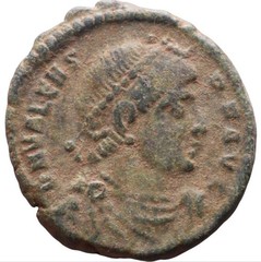 Emperor VALENS 364-378 AD Bronze Ancient Roman Coin GLORIA ROMANORVM 15mm 2.42gr