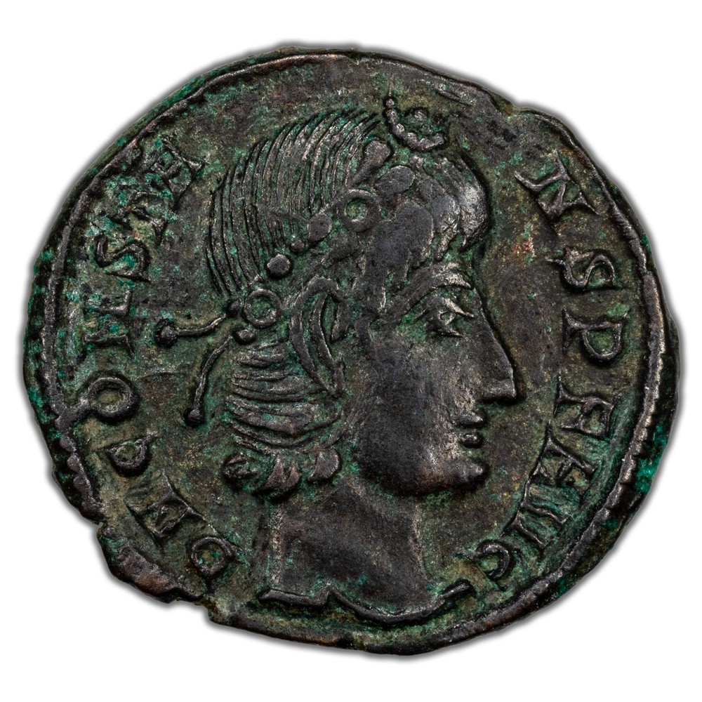 Ancient Rome AD 346-48 Constans I AE Centenionalis Coin RIC #15 1.61g