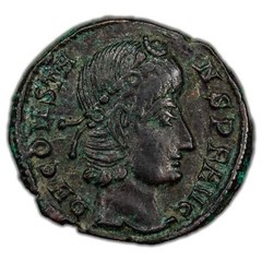 Ancient Rome AD 346-48 Constans I AE Centenionalis Coin RIC #15 1.61g