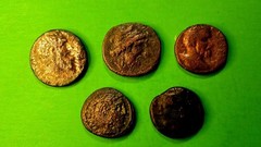 My 5 best ancient greek coins all bronze Zeus Philip II Artemis and more