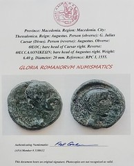 Julius Caesar Portrait Ancient Roman Coin with Certificate of Authenticity