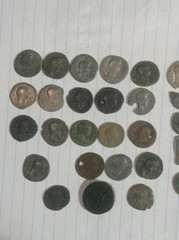 Roman Empire Ancient Coins Collection Assorted Historical Artifacts