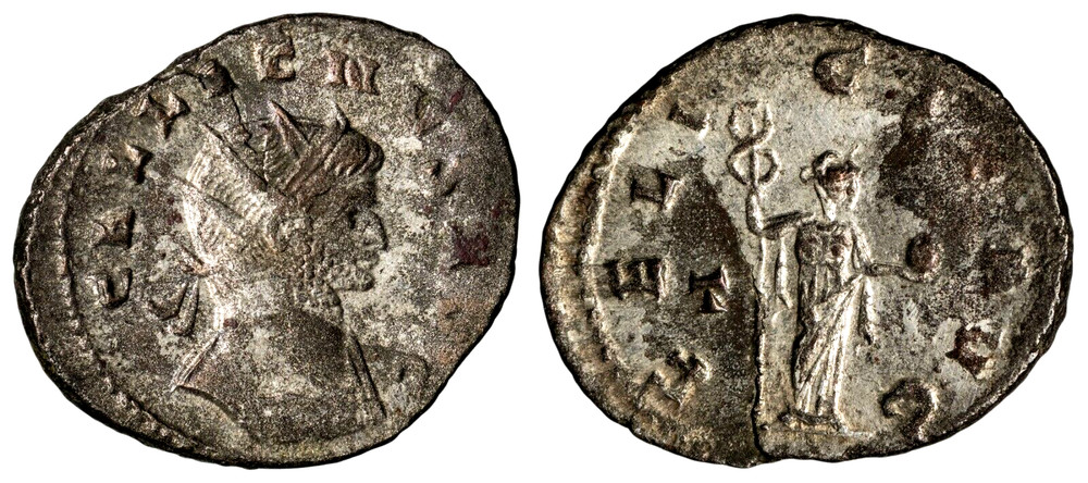Roman Imperial. Gallienus AD 235-270 AR Antoninianus. 4.04 g, 20X23 mm, RIC 188