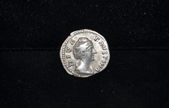 Roman Empire Faustina I, Wife of Antoninus 141 AD Silver Denarius #KTM10009