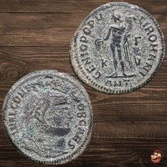 Constantius Chlorus Caesar coin — CONCORDIA MILITVM — Roman #t29