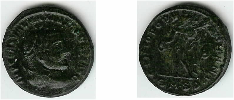GALERIUS, as Caesar (293-305) Ae Follis (9.57g) of 305/306; RIC-12b
