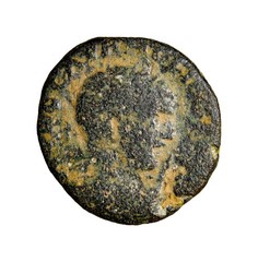 VERY RARE JUDAEA. Neapolis. Elagabalus, 218-222. Diassarion Tyche Roman Coin