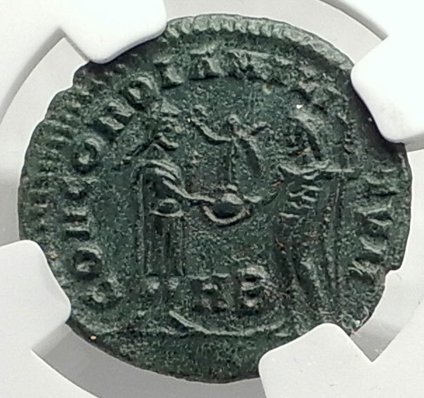 GALERIUS as Caesar w Jupiter Authentic Ancient 295AD Roman Coin NGC i76321