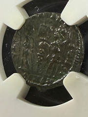 Constans BI Nummus NGC Ch XF House of Constantine AD 337-350 Strong Portrait