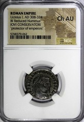 Roman Empire Nicomedia Licinius I. 308-324 AD BI Redused Nummus NGC Ch AU (62)
