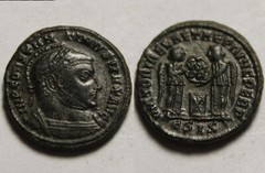Constantine I Rare genuine ancient Roman coin 319AD Victory shield Altar X eSIS