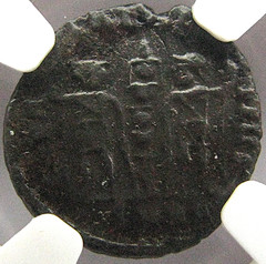 NGC AU, Constantine II, AE 3, Nicomedia Mint