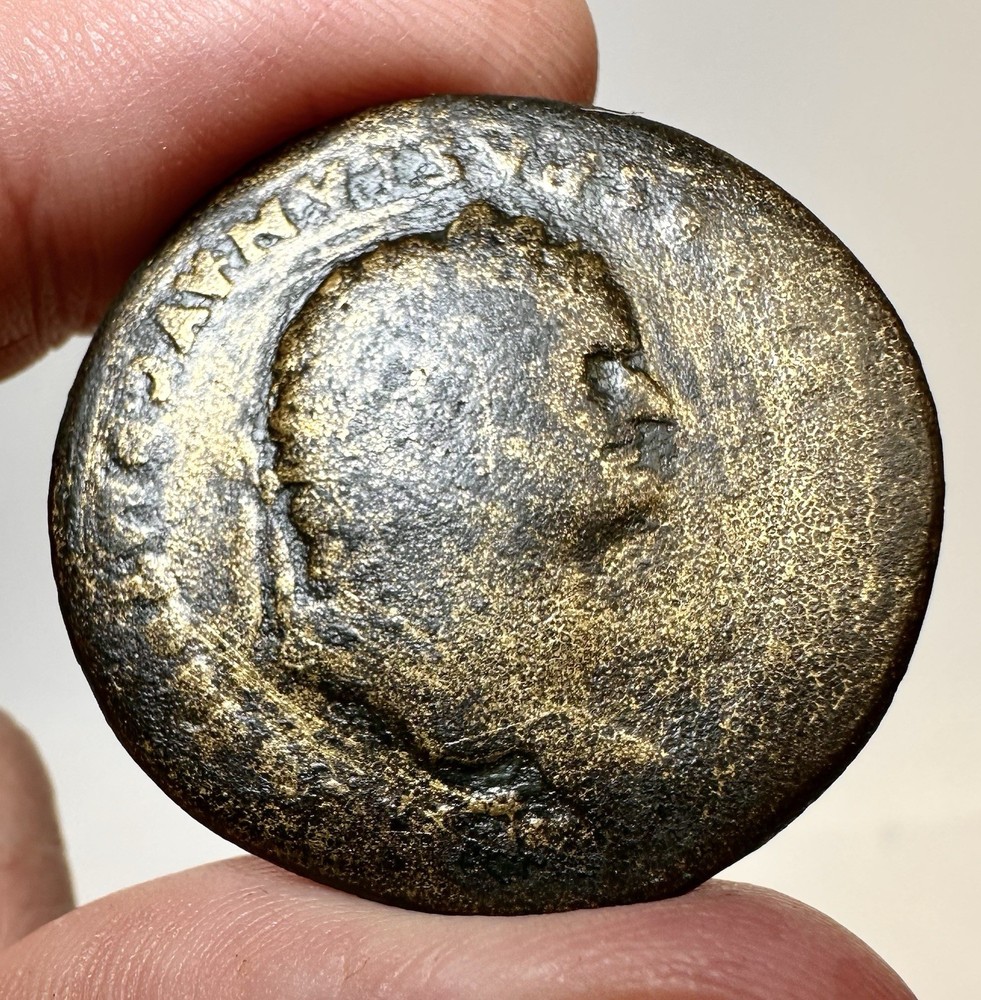 *RARE* 33mm 24g Titus- Orichalcum Sestertius! Mars Reverse