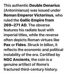 Roman Emperor Victorinus 269AD-271AD NGC Ancient Coin Genuine Double Denarius