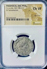 Large Tetradrachm Emperor Caracalla 198-217AD Ancient Roman Coin NGC Graded ChVF