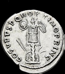 Trajan, 98-117 AD. Silver Denarius Rome, cir 107-108. Dacian Trophy of Arms Rare
