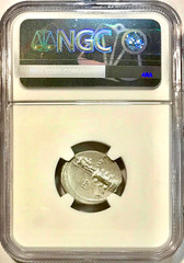 30-29 BC Octavian Augustus Ancient Roman Silver Column Denarius NGC Choice VF