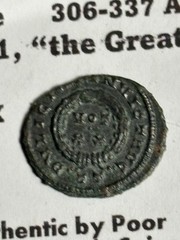 Hi-Grade Constantine “The Great” 306-337 AE 18mm Wreath Vot XX/Arelate COA CB109