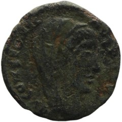 337 – 348 A.D Roman Empire Constantine I Follis Coin Posthumous AE4 (MO2035-)