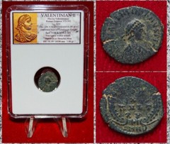 Ancient Roman Empire Coin VALENTINIAN II Wreath VOT X MVLT XX Heraclea Mint