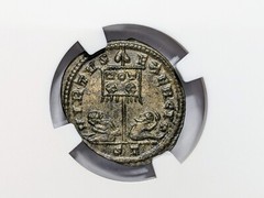 Licinius I Roman Empire AE3 Nummus NGC MS Ancient Victory Two Captives Slaves
