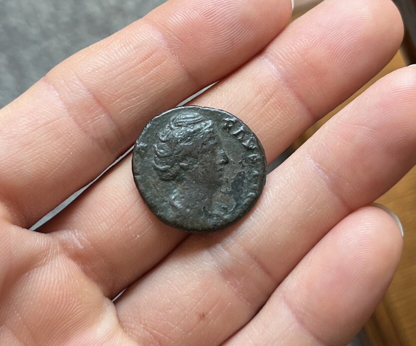 DIVA FAUSTINA Ancient Roman Coin AE As 146-161AD VESTA AVGVSTA RIC1179 – 8g