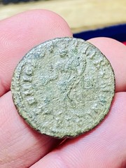 Constantine I CAESAR AE Follis Lyons AD 307, LAST ISSUE AS CAESAR, Splendid Bust